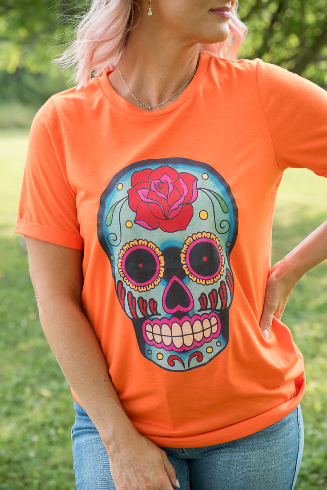 Sugar Skull Tee-YFW-Inspired by Justeen-Women's Clothing Boutique