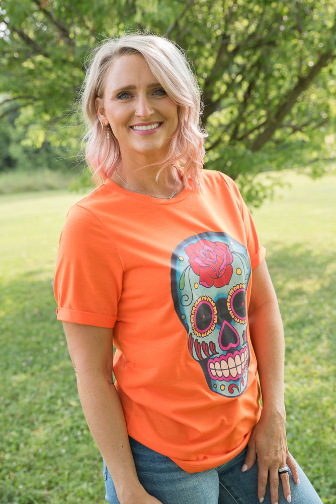 Sugar Skull Tee-YFW-Inspired by Justeen-Women's Clothing Boutique