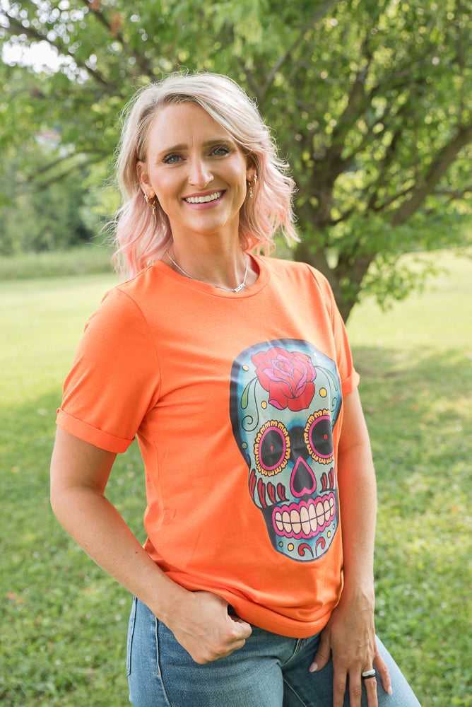 Sugar Skull Tee-YFW-Inspired by Justeen-Women's Clothing Boutique