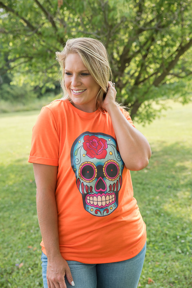 Sugar Skull Tee-YFW-Inspired by Justeen-Women's Clothing Boutique