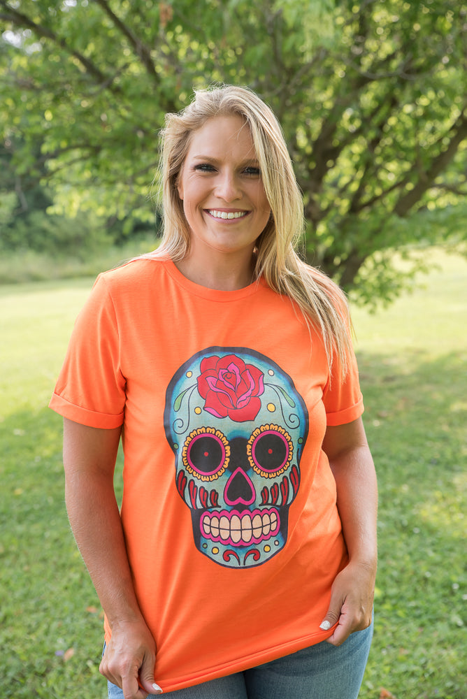 Sugar Skull Tee-YFW-Inspired by Justeen-Women's Clothing Boutique