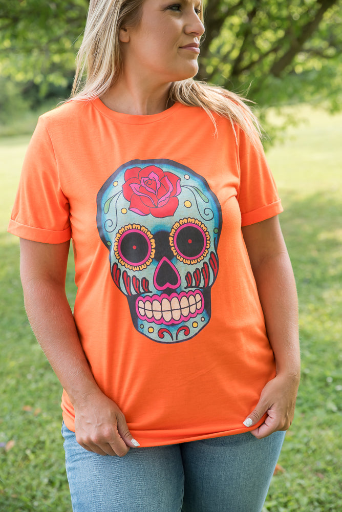 Sugar Skull Tee-YFW-Inspired by Justeen-Women's Clothing Boutique