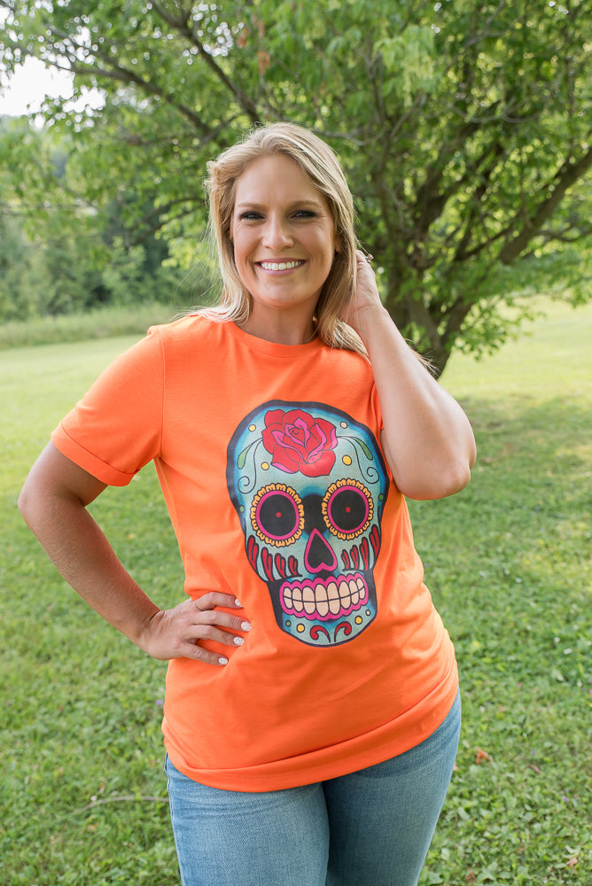 Sugar Skull Tee-YFW-Inspired by Justeen-Women's Clothing Boutique