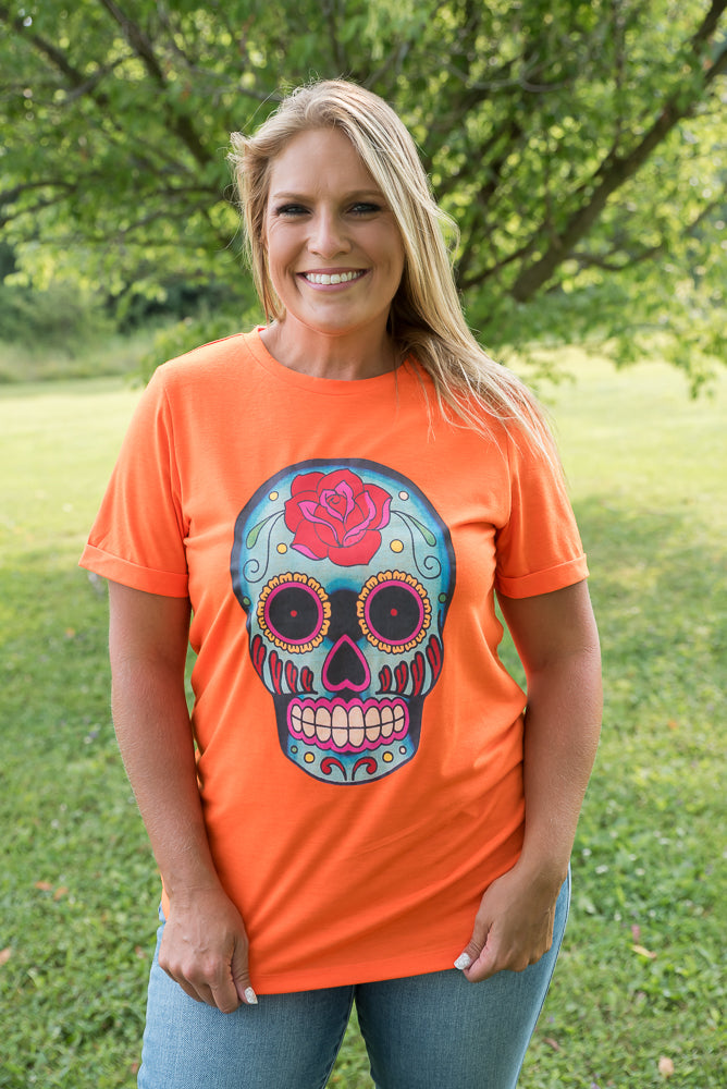 Sugar Skull Tee-YFW-Inspired by Justeen-Women's Clothing Boutique