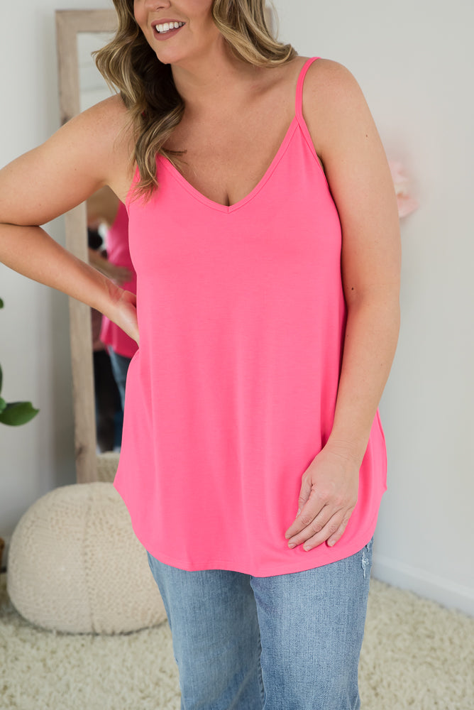 Sundown Reversible Cami in Neon Coral-Zenana-Inspired by Justeen-Women's Clothing Boutique