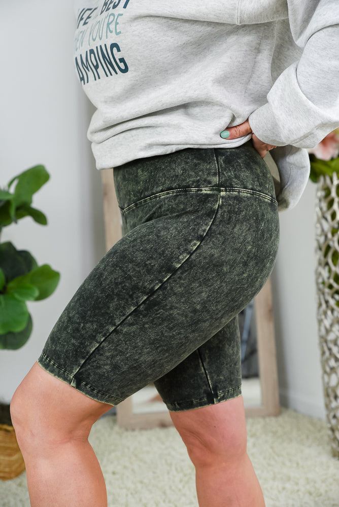 My Mineral Wash Bermuda Leggings-Zenana-Inspired by Justeen-Women's Clothing Boutique