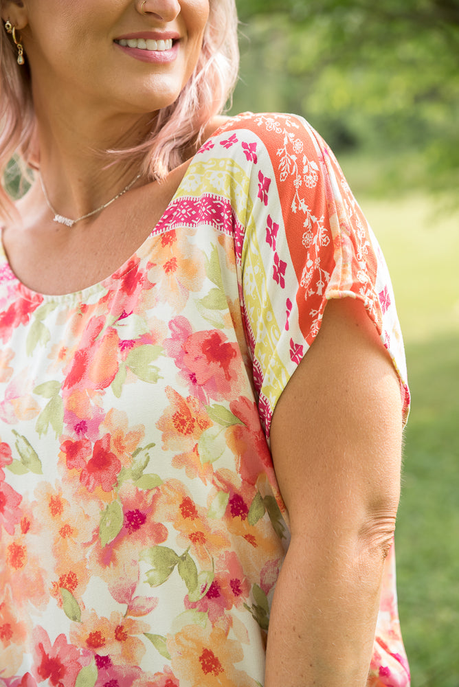 Bright Eyed Floral Top-White Birch-Inspired by Justeen-Women's Clothing Boutique