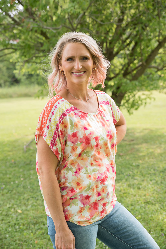 Bright Eyed Floral Top-White Birch-Inspired by Justeen-Women's Clothing Boutique