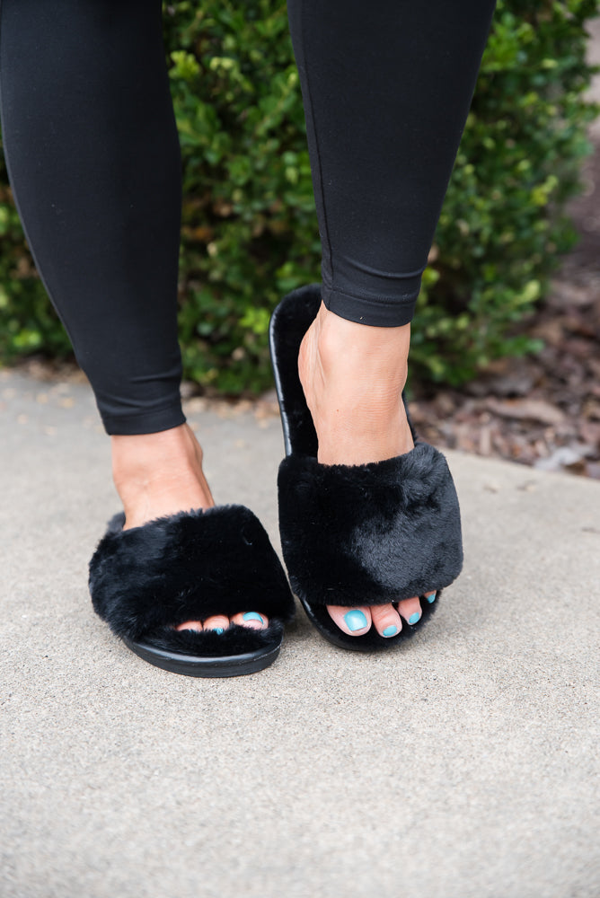 Fuzzy Slipper Sandals-H2K-Inspired by Justeen-Women's Clothing Boutique in Chicago, Illinois