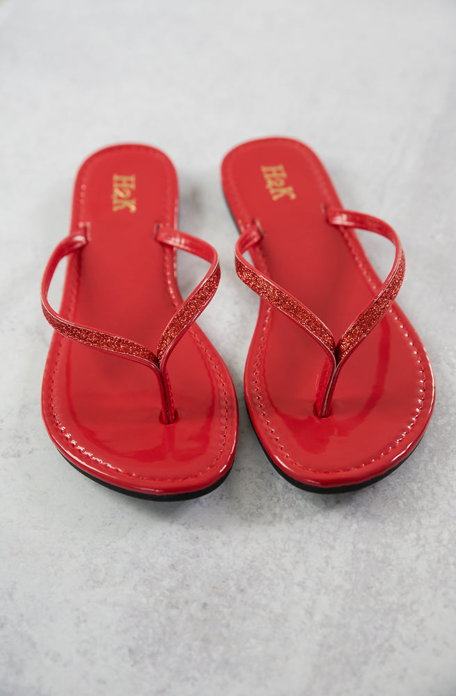 Sassy Sandals in Red-H2K-Inspired by Justeen-Women's Clothing Boutique