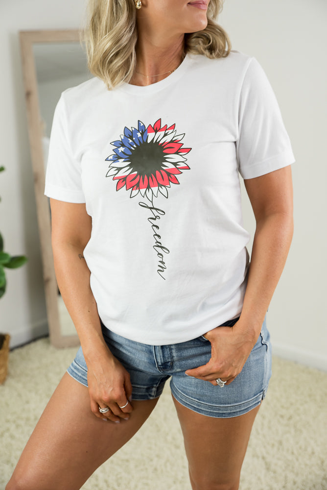 Freedom Sunflower Tee-BT Graphic Tee-Inspired by Justeen-Women's Clothing Boutique