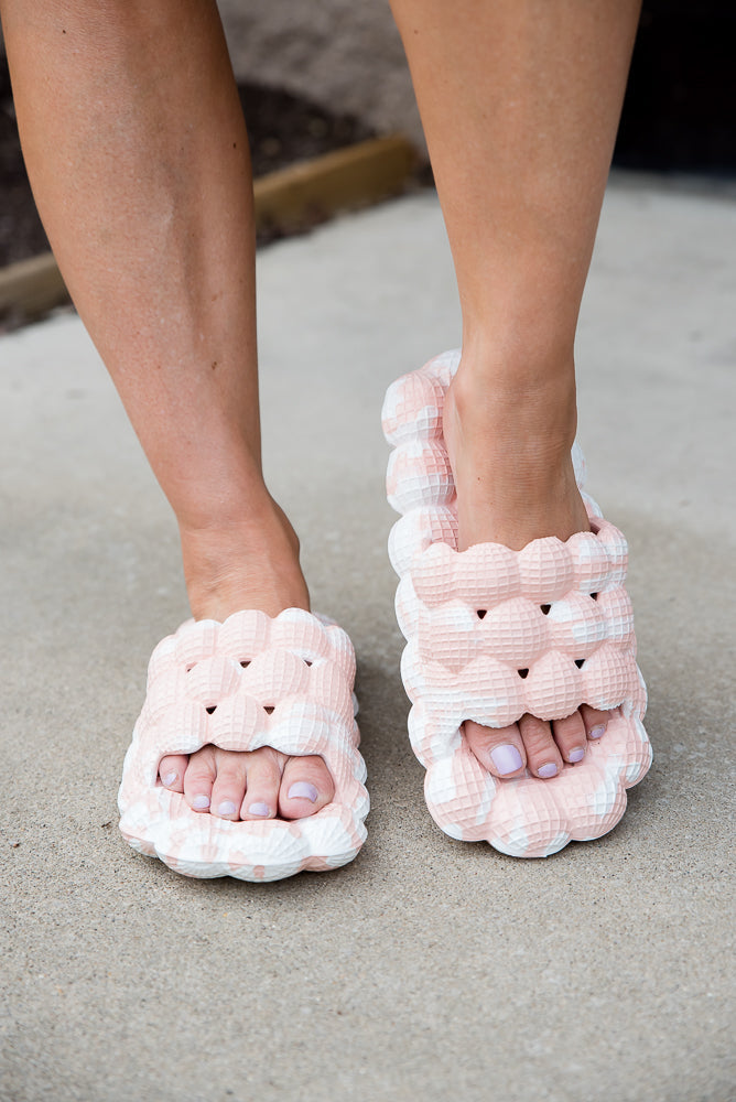 Bubble Cloud Sandals in Pink-H2K-Inspired by Justeen-Women's Clothing Boutique in Chicago, Illinois