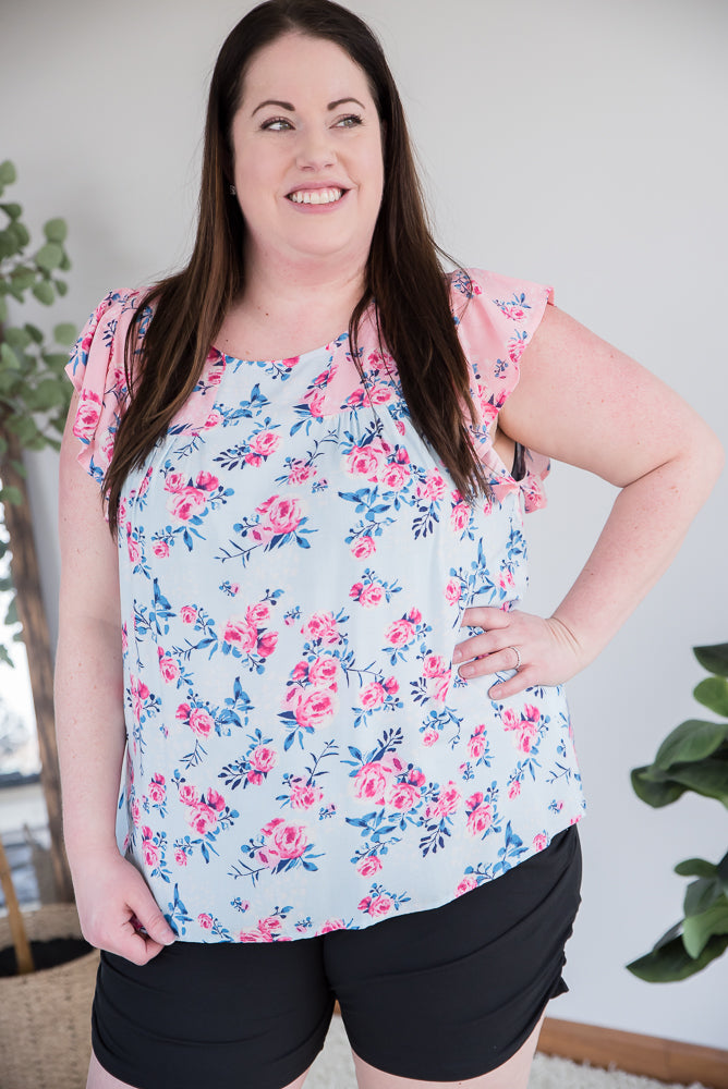 Sweet Florals Top-Andre by Unit-Inspired by Justeen-Women's Clothing Boutique