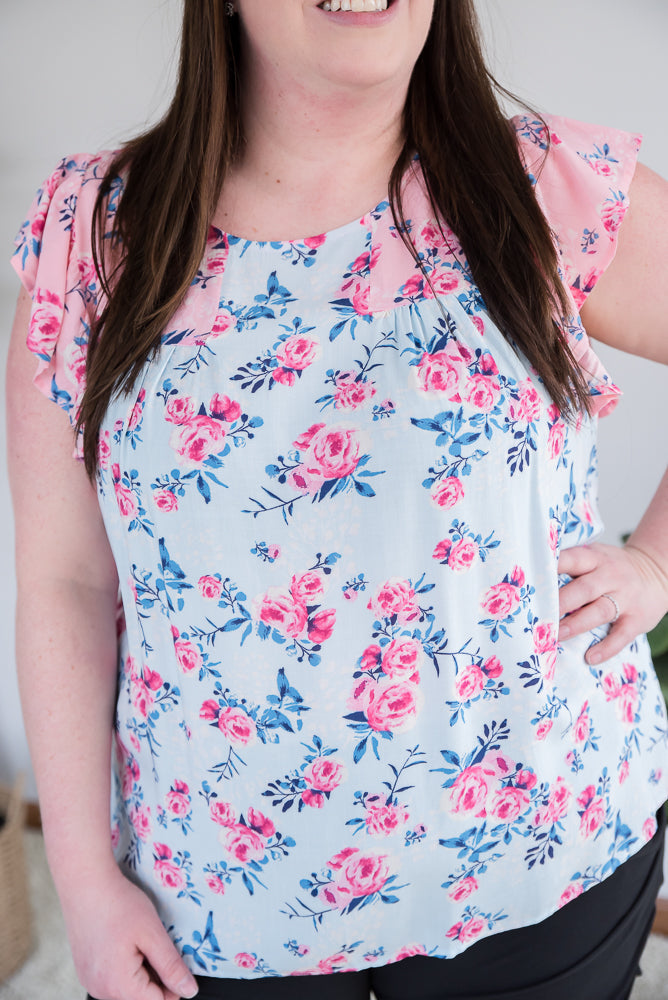 Sweet Florals Top-Andre by Unit-Inspired by Justeen-Women's Clothing Boutique