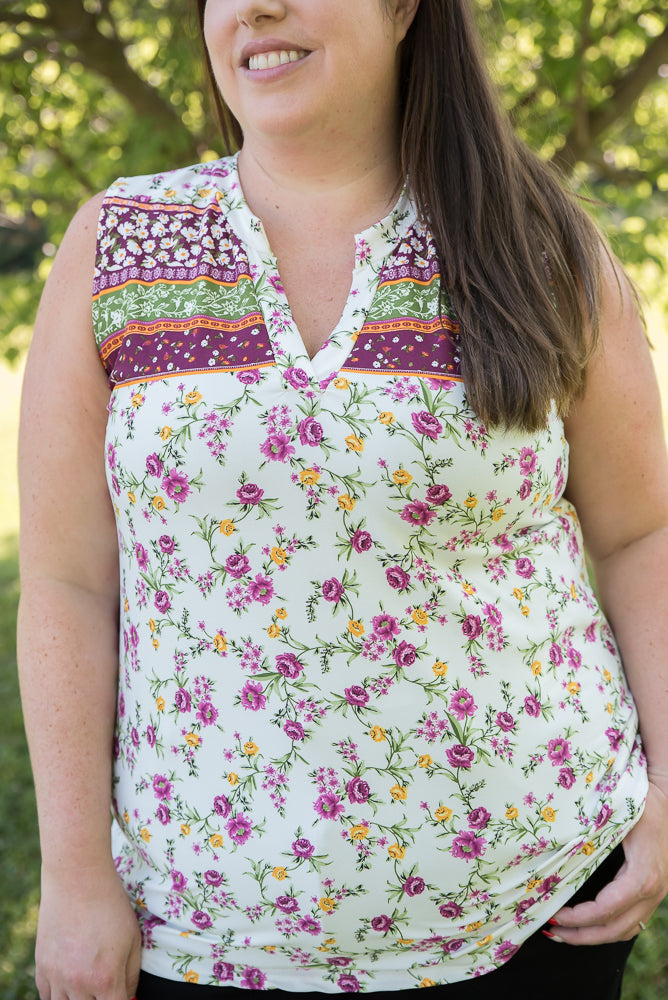 Splendid Days Sleeveless Top-White Birch-Inspired by Justeen-Women's Clothing Boutique