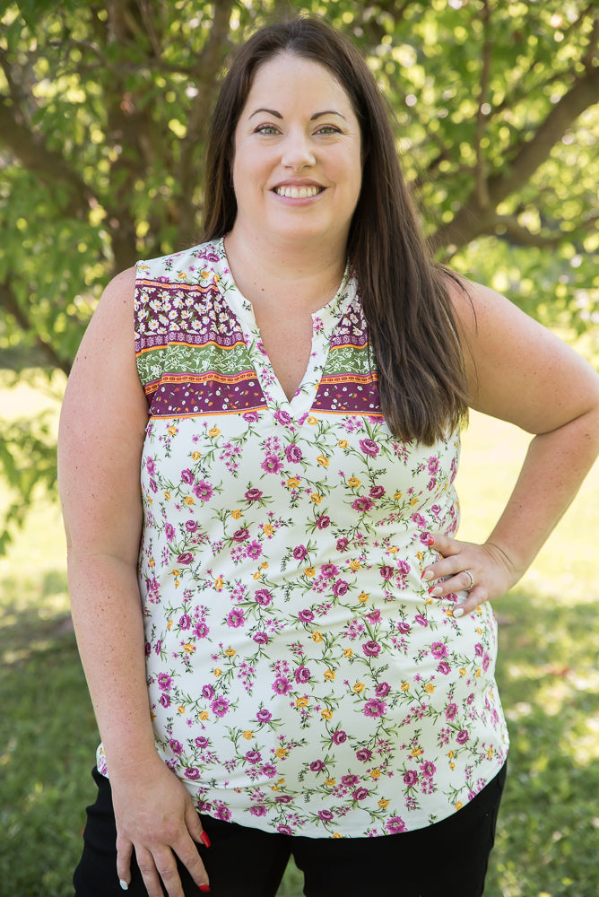 Splendid Days Sleeveless Top-White Birch-Inspired by Justeen-Women's Clothing Boutique