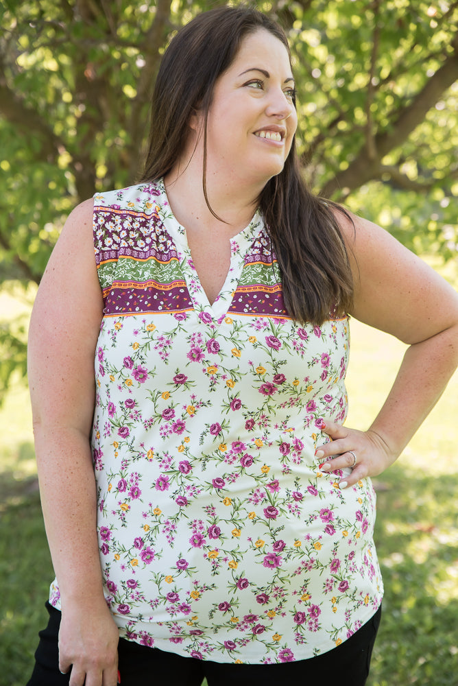 Splendid Days Sleeveless Top-White Birch-Inspired by Justeen-Women's Clothing Boutique