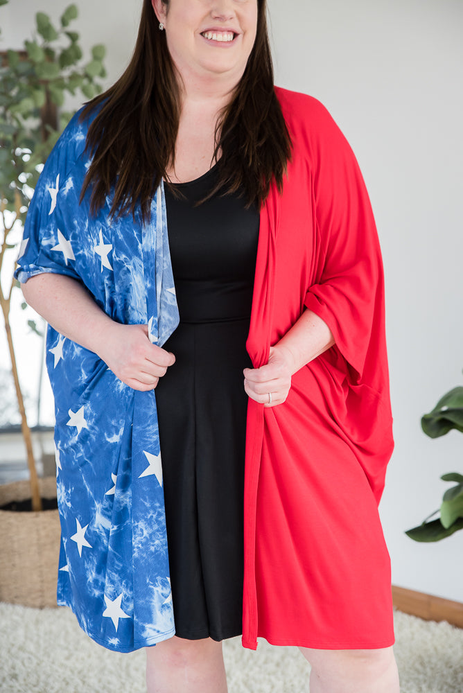 Stars of Liberty Cardigan-Heimish-Inspired by Justeen-Women's Clothing Boutique