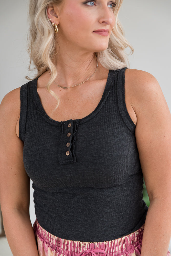 It's a Certain Thing Tank in Charcoal-Zenana-Inspired by Justeen-Women's Clothing Boutique