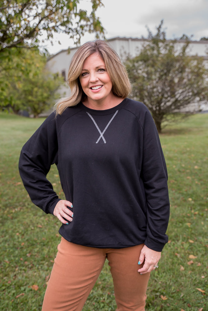 Might Have Been Pullover in Black-Zenana-Inspired by Justeen-Women's Clothing Boutique