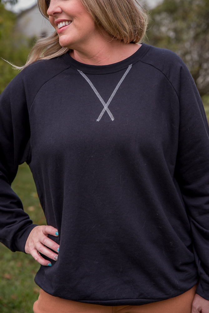 Might Have Been Pullover in Black-Zenana-Inspired by Justeen-Women's Clothing Boutique