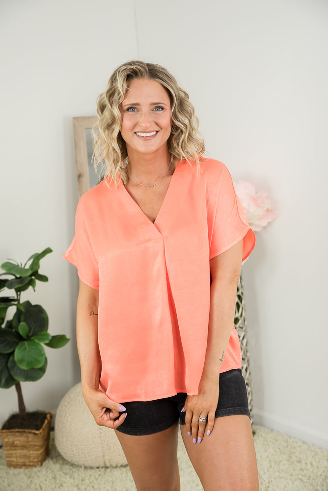 Wishful Thinker Top in Persimmon-Andre by Unit-Inspired by Justeen-Women's Clothing Boutique