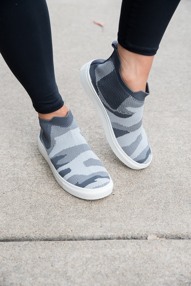 Bess Sneakers in Gray Camo-Very G-Inspired by Justeen-Women's Clothing Boutique