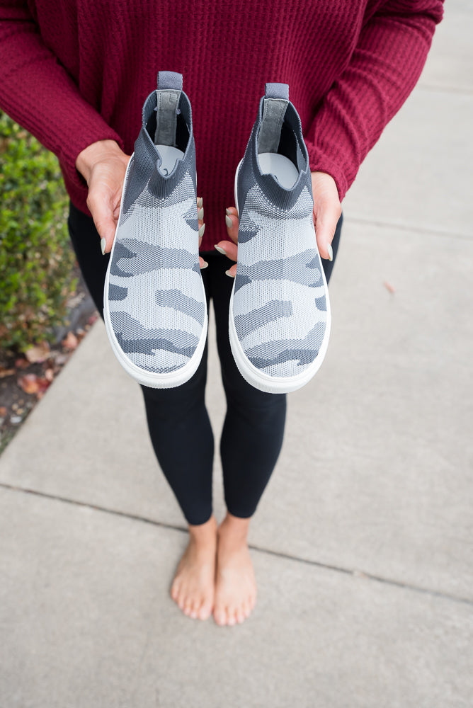 Bess Sneakers in Gray Camo-Very G-Inspired by Justeen-Women's Clothing Boutique