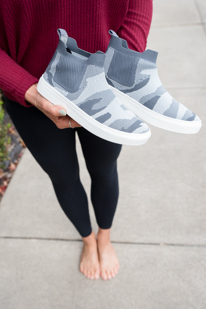 Bess Sneakers in Gray Camo-Very G-Inspired by Justeen-Women's Clothing Boutique