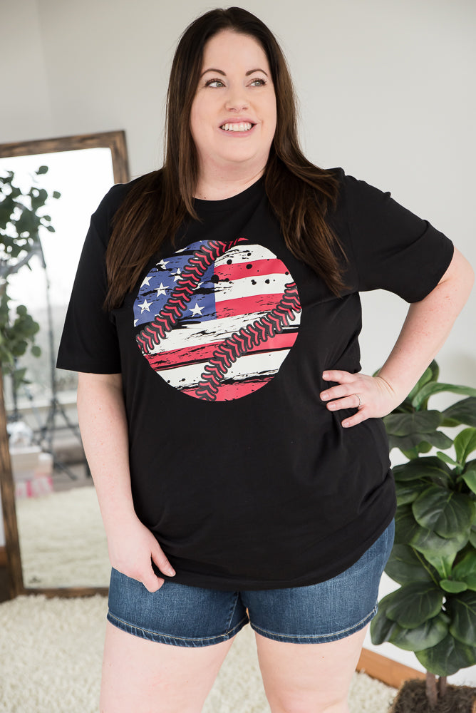 American Baseball Graphic Tee-BT Graphic Tee-Inspired by Justeen-Women's Clothing Boutique