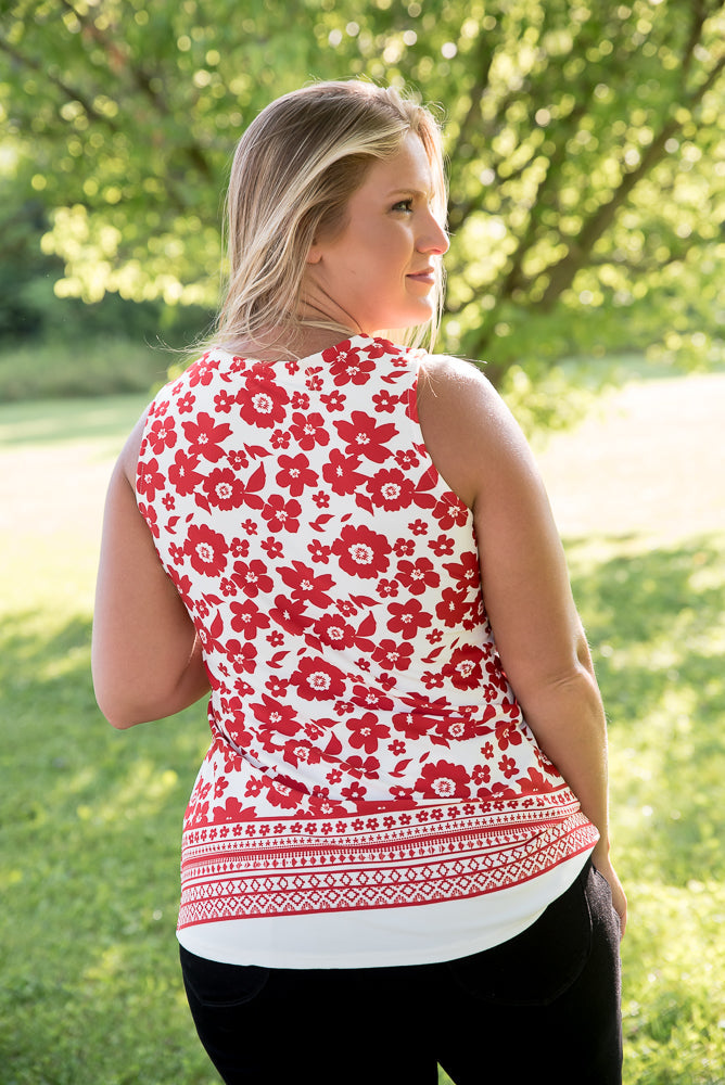 The Lady in Red Top-White Birch-Inspired by Justeen-Women's Clothing Boutique