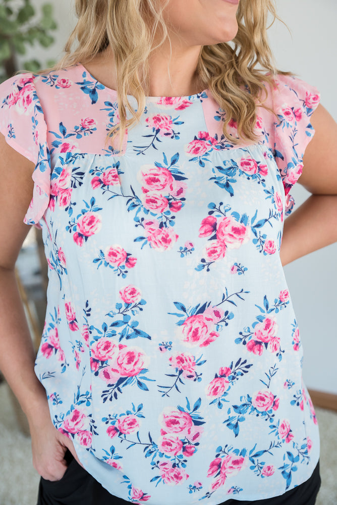 Sweet Florals Top-Andre by Unit-Inspired by Justeen-Women's Clothing Boutique