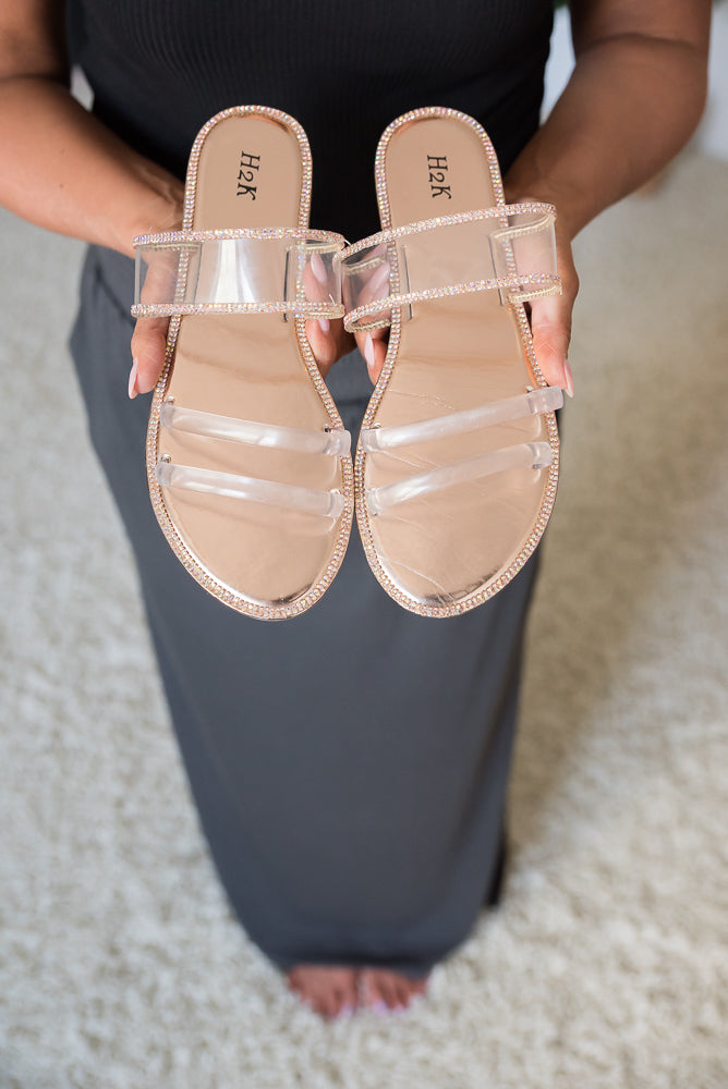 Kona Sandals in Rose Gold-H2K-Inspired by Justeen-Women's Clothing Boutique in Chicago, Illinois