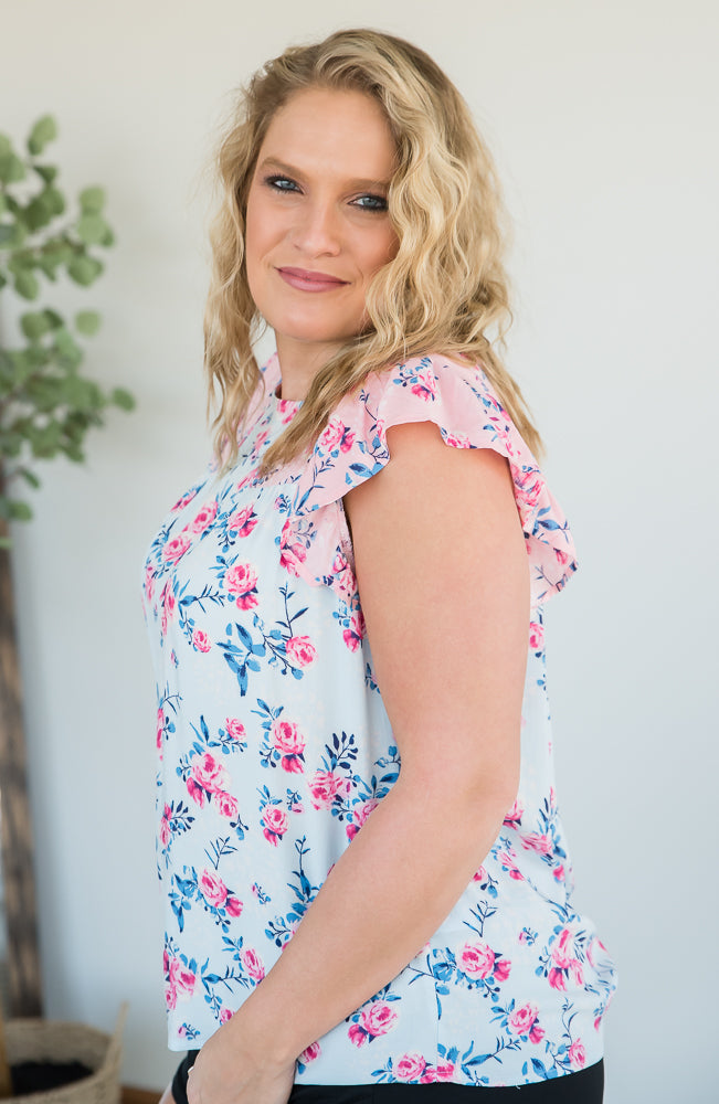 Sweet Florals Top-Andre by Unit-Inspired by Justeen-Women's Clothing Boutique