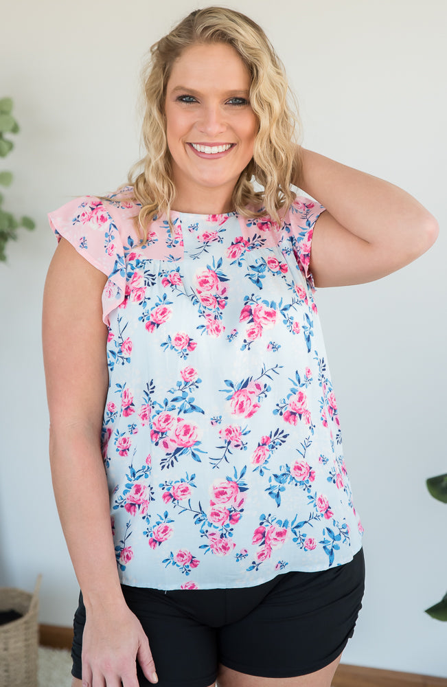 Sweet Florals Top-Andre by Unit-Inspired by Justeen-Women's Clothing Boutique