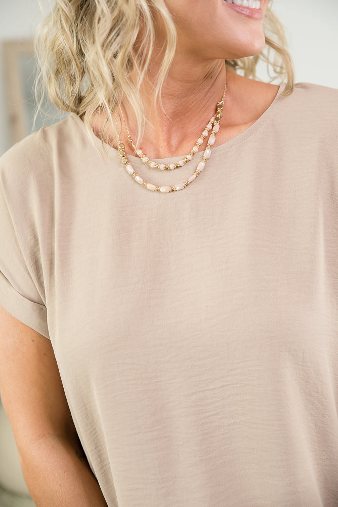 In the Moment Necklace in Nude-Urbanista-Inspired by Justeen-Women's Clothing Boutique