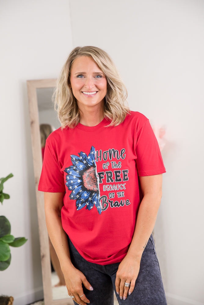 Home of the Free Tee-BT Graphic Tee-Inspired by Justeen-Women's Clothing Boutique