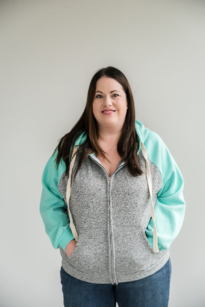 How It's Mint to Be Zip Hoodie-Zenana-Inspired by Justeen-Women's Clothing Boutique