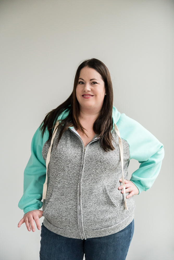 How It's Mint to Be Zip Hoodie-Zenana-Inspired by Justeen-Women's Clothing Boutique