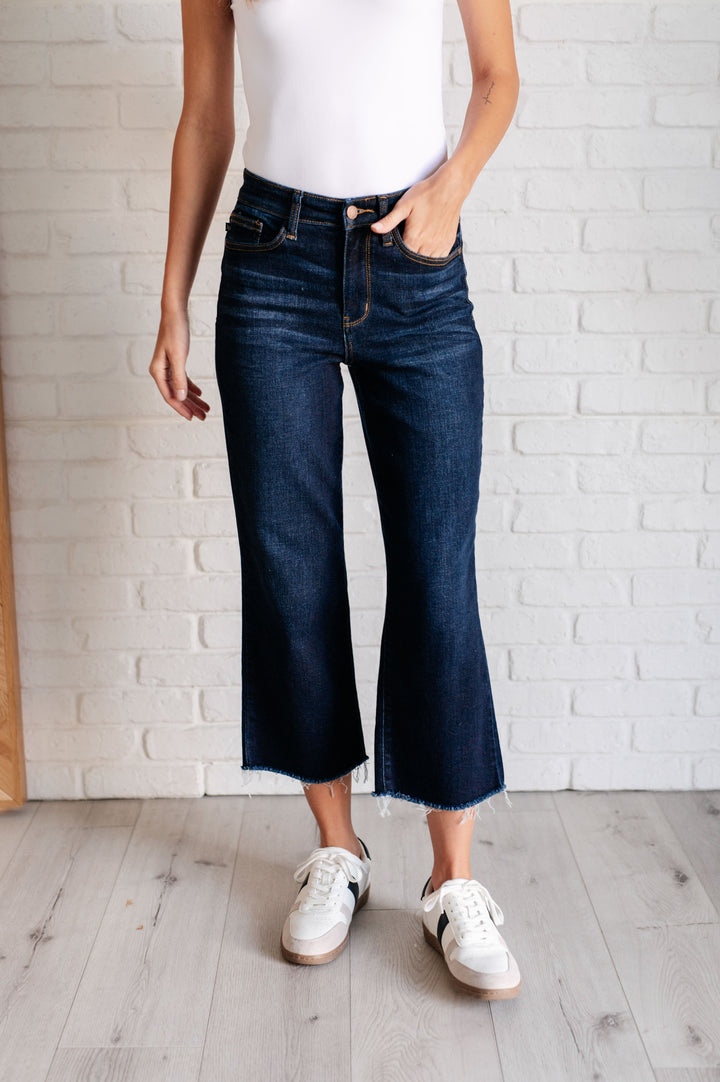 Madeline High Rise Cropped Wide Leg Jeans-Denim-Inspired by Justeen-Women's Clothing Boutique