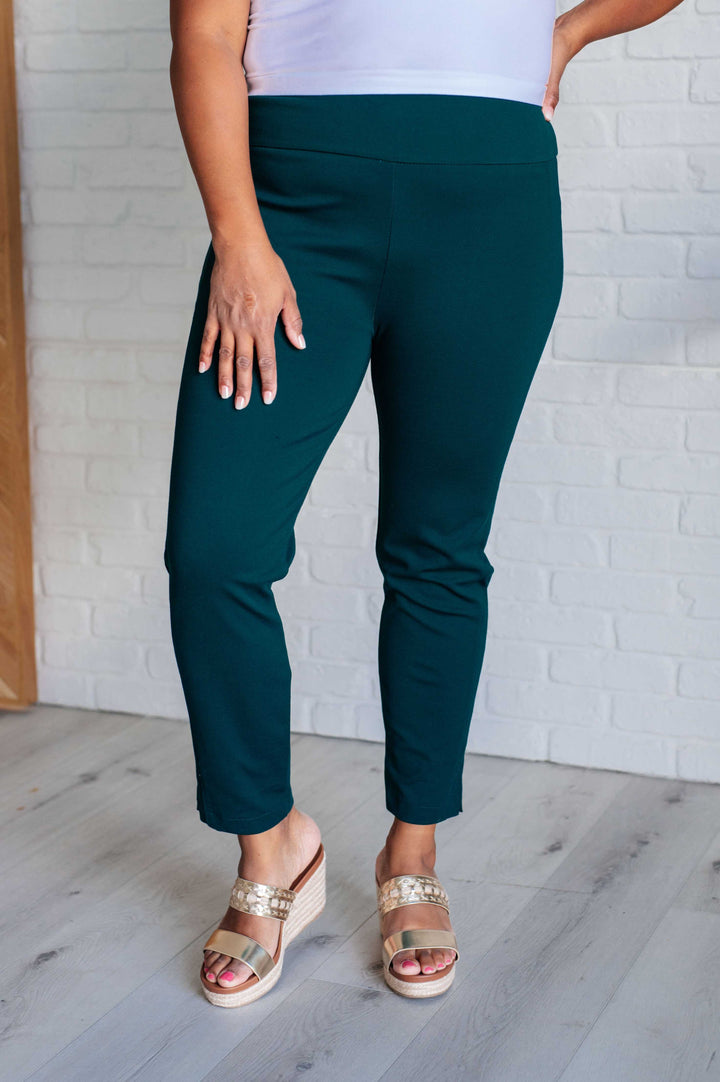 Magic Ankle Crop Skinny Pants in Hunter Green-Pants-Inspired by Justeen-Women's Clothing Boutique