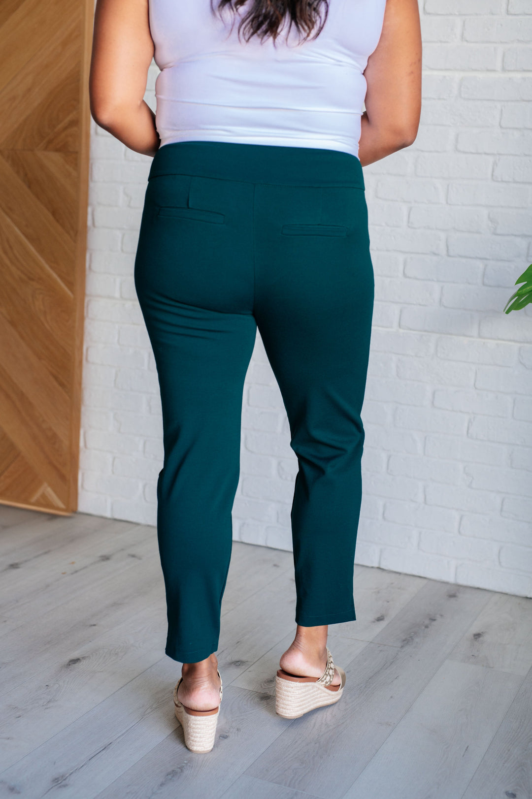 Magic Ankle Crop Skinny Pants in Hunter Green-Pants-Inspired by Justeen-Women's Clothing Boutique