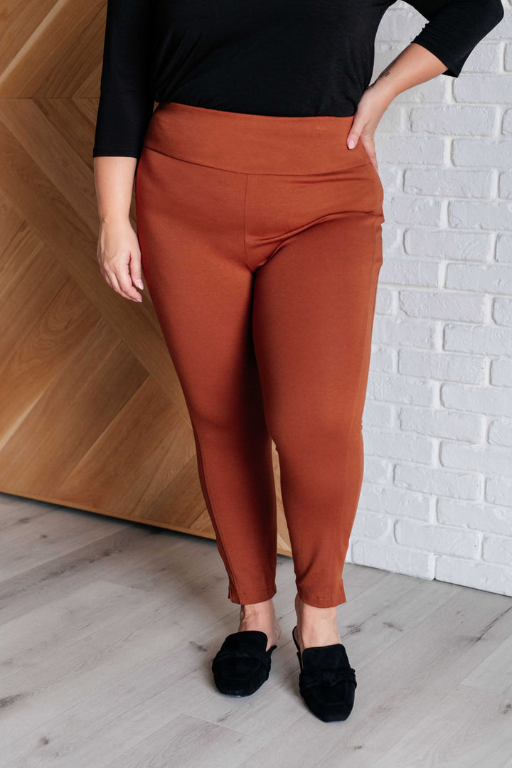 Magic Ankle Crop Skinny Pants in Rust-Pants-Inspired by Justeen-Women's Clothing Boutique