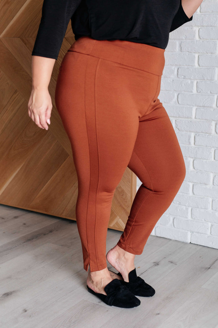 Magic Ankle Crop Skinny Pants in Rust-Pants-Inspired by Justeen-Women's Clothing Boutique