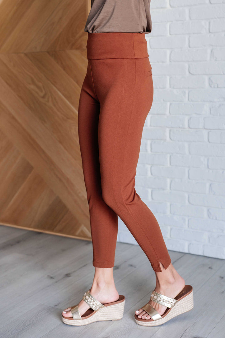 Magic Ankle Crop Skinny Pants in Rust-Pants-Inspired by Justeen-Women's Clothing Boutique