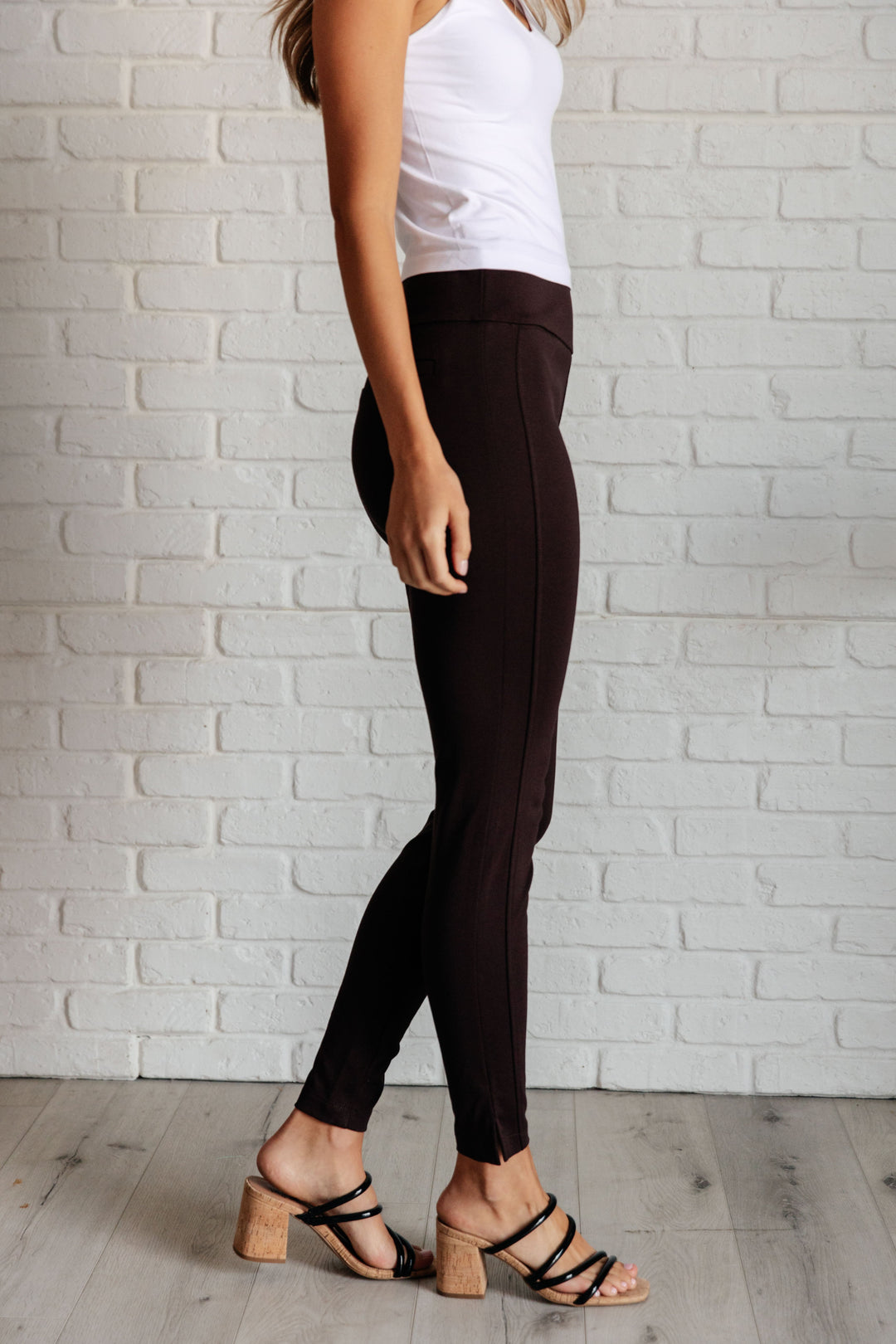 Magic Skinny 28" Pants in Chocolate-Pants-Inspired by Justeen-Women's Clothing Boutique