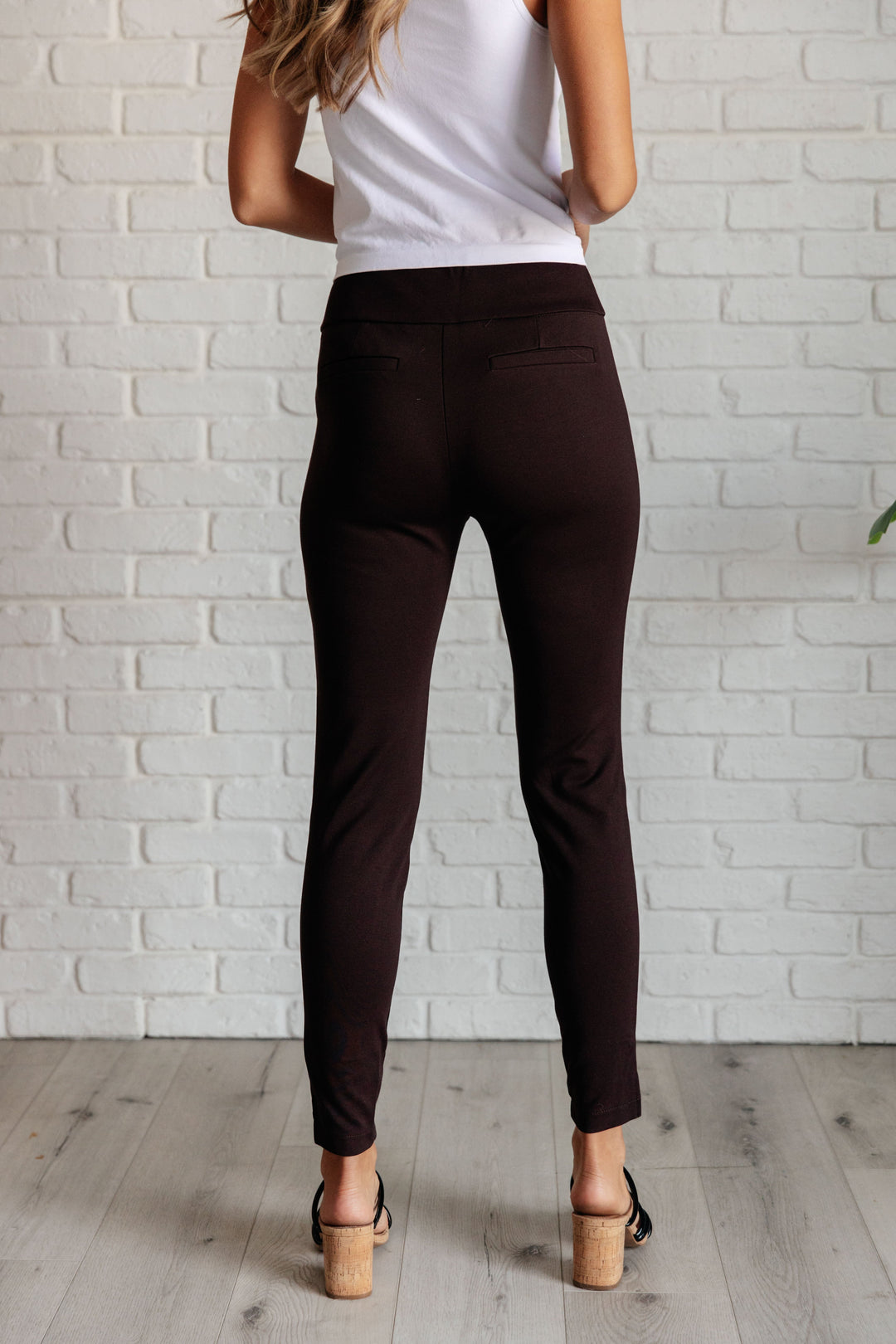 Magic Skinny 28" Pants in Chocolate-Pants-Inspired by Justeen-Women's Clothing Boutique