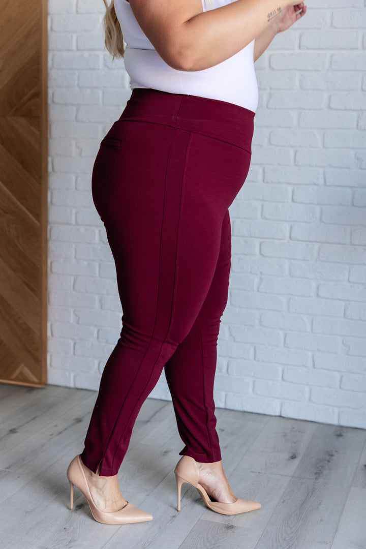 Magic Skinny 28" Pants in Wine-Pants-Inspired by Justeen-Women's Clothing Boutique