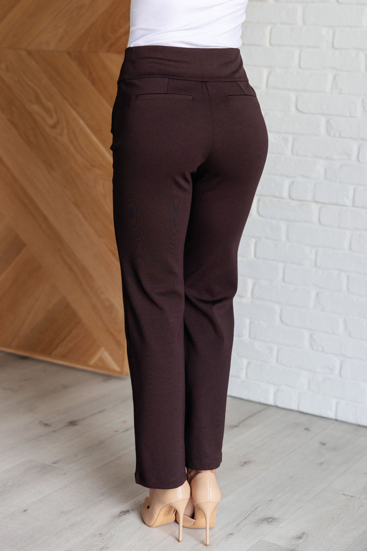 Magic Straight Pants in Chocolate-Pants-Inspired by Justeen-Women's Clothing Boutique