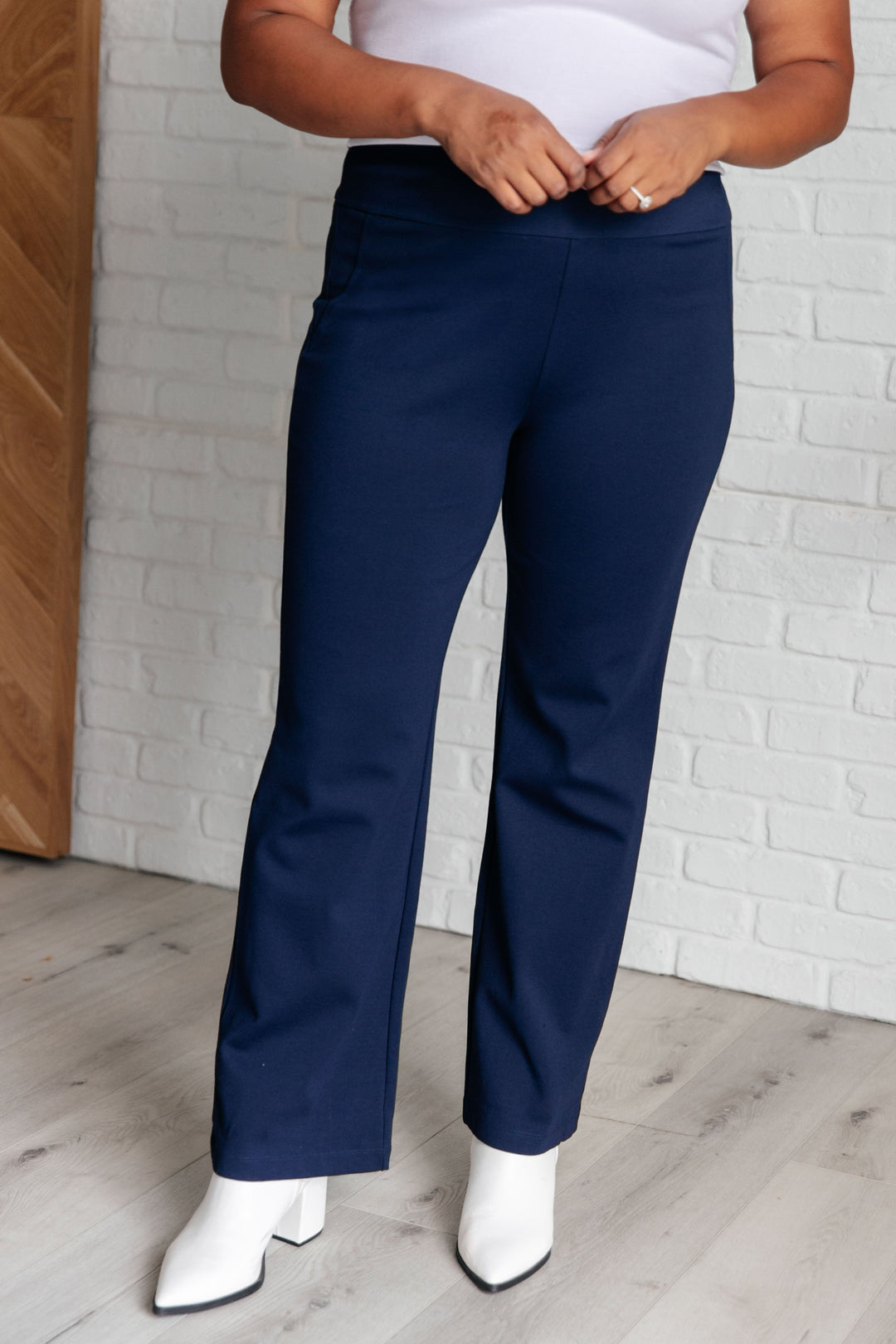 Magic Straight Pants in Navy-Pants-Inspired by Justeen-Women's Clothing Boutique